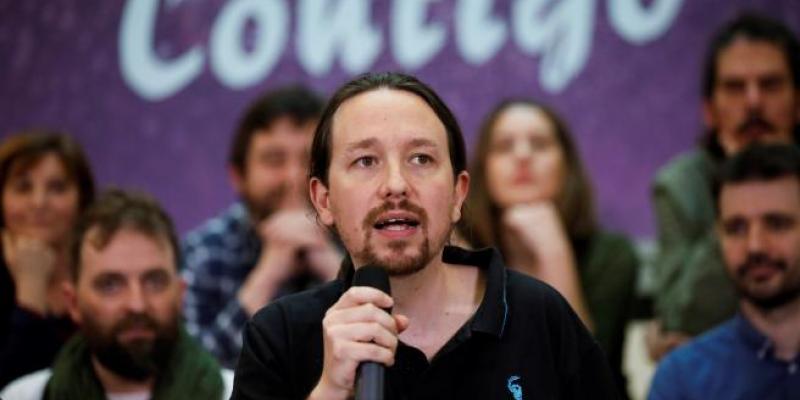 El líder de Podemos, Pablo Iglesias, este domingo.EFE