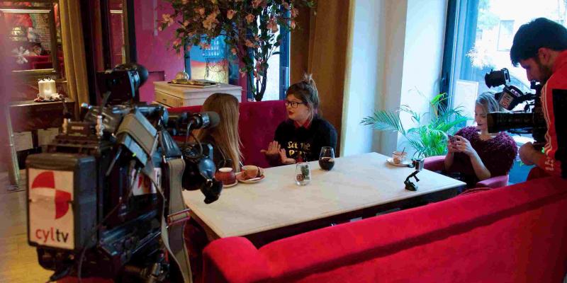 Paola durante una entrevista Paola durante una entrevista