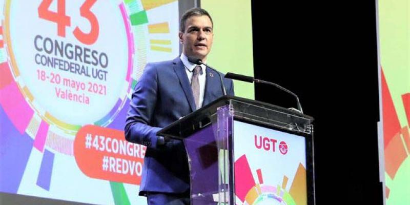 Pedro Sánchez ha intervenido en el 43 Congreso Confederal de la UGT para combatir el paro juvenil
