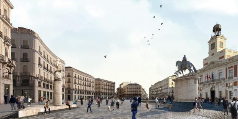 Nuevo diseño de la Puerta del Sol en Madrid. Foto del Ayuntamiento de Madrid