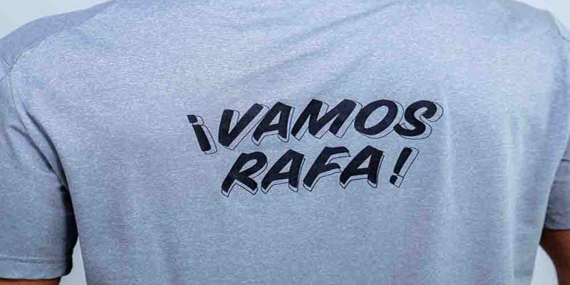 Rafa Nadal / Rafa Nadal Academy by Movistar Rafa Nadal saca camisetas y mascarillas con el lema "Vamos Rafa"