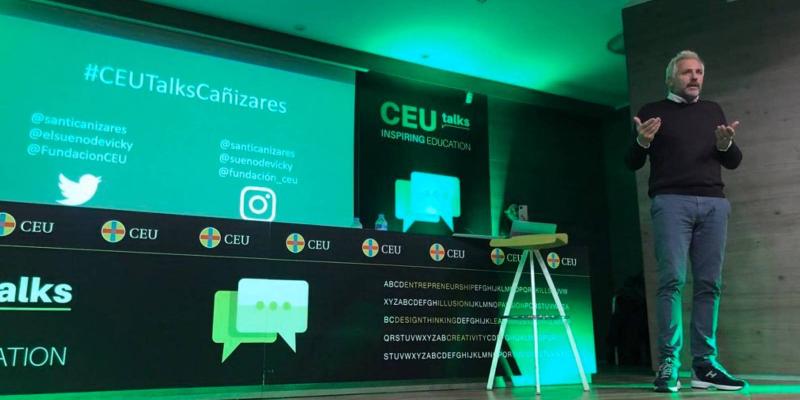 Santi Cañizares dio su testimonio sobre el cáncer infantil en una charla denominada CEU Talks