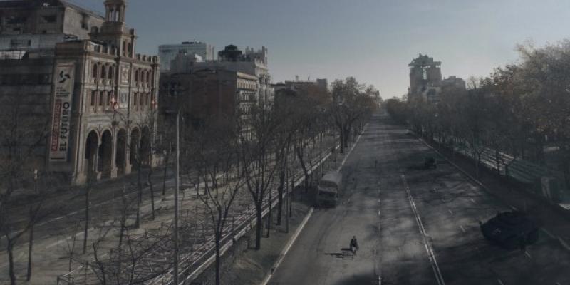 Madrid con sus calles vacías en la ficción La Valla Serie La Valla