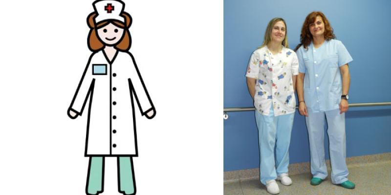 Pictogramas enfermeras del programa TEAyudamos