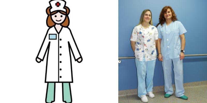 Programa TEAyudamos del Hospital de Fuenlabrada Pictogramas enfermeras del programa TEAyudamos