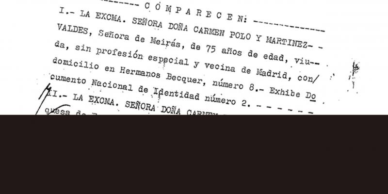 Documento en EXCLUSIVA para 'El Mundo'. Testamento Herencia Franco