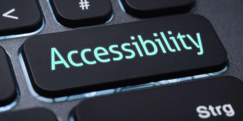 Imagen de una tecla de accesibilidad/MTP Accesibilidad digital en las empresas