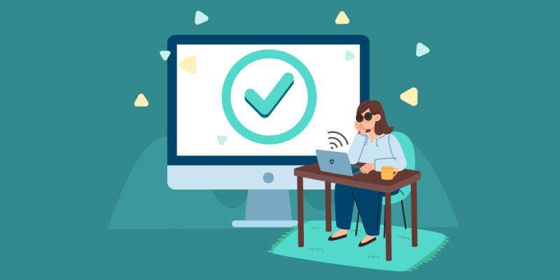 Imagen de un dibujo relacionado con la accesibilidad web/Dinahosting Solucionar errores de accesibilidad web