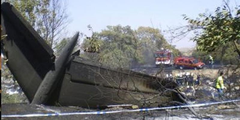 Imagen del avión siniestrado 