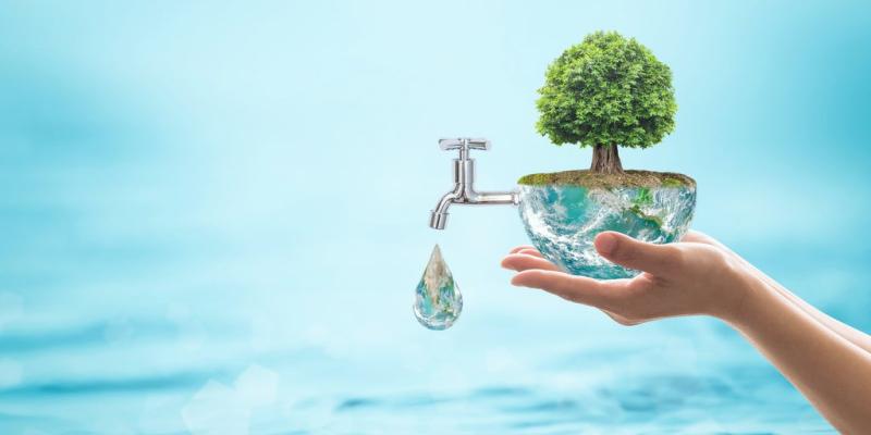 Imagen de una representación del agua/Instituto del Agua La gestión del agua y acciones colaborativas