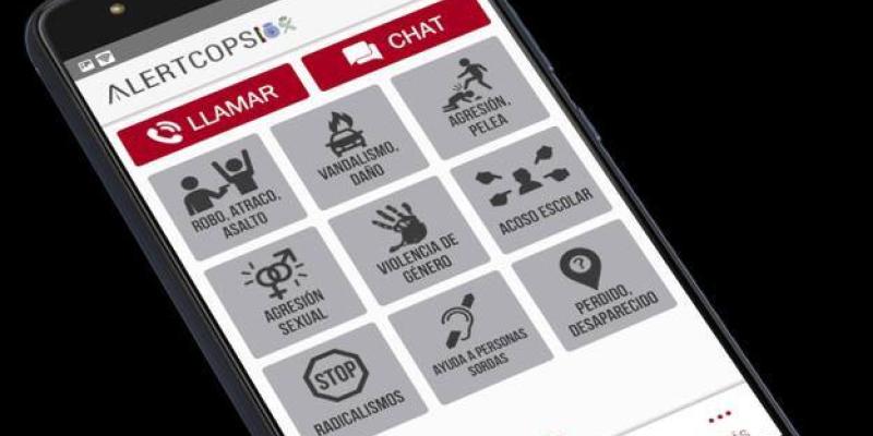 Así es AlertCop, la aplicación que te conecta con la policía - Servimedia Interfaz de AlertCops