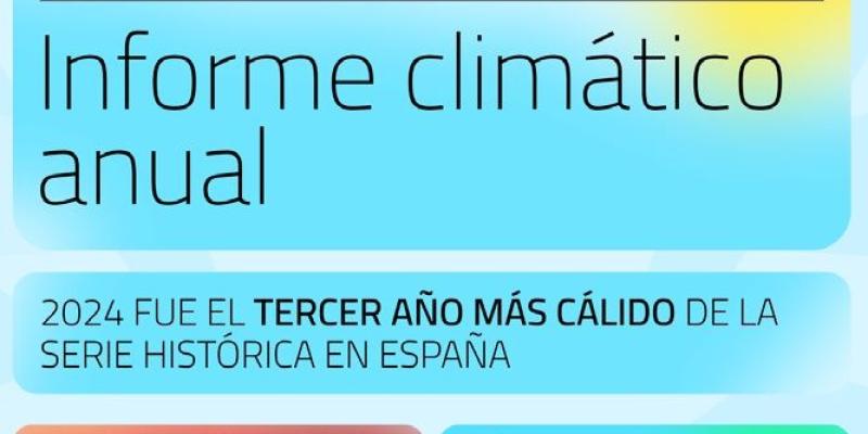 Detalle del cartel del avance climatico de 2024 | Foto de la Aemet/Miteco para Servimedia Detalle del cartel del avance climatico de 2024 | Foto de la Aemet/Miteco