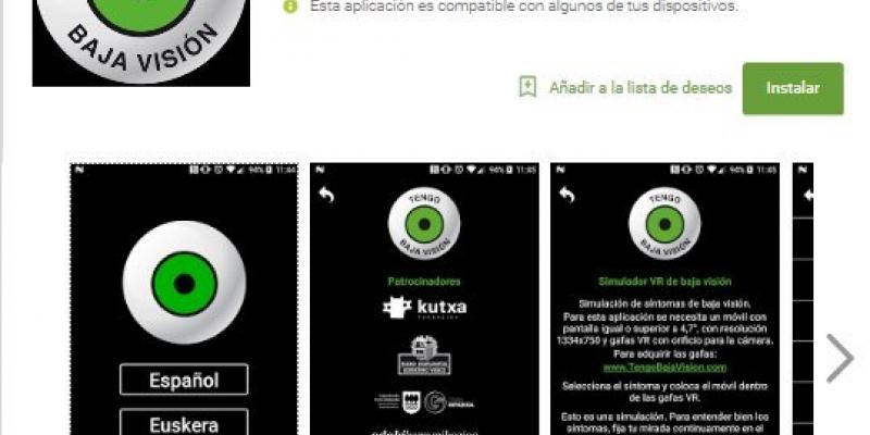 Aplicación tengo baja visión Aplicación tengo baja visión