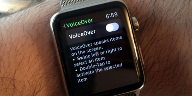 Imagen de la herramienta VoiceOver de Apple Watch/iPadizate El Apple Watch Series 7 se adapta a las personas con discapacidad visual