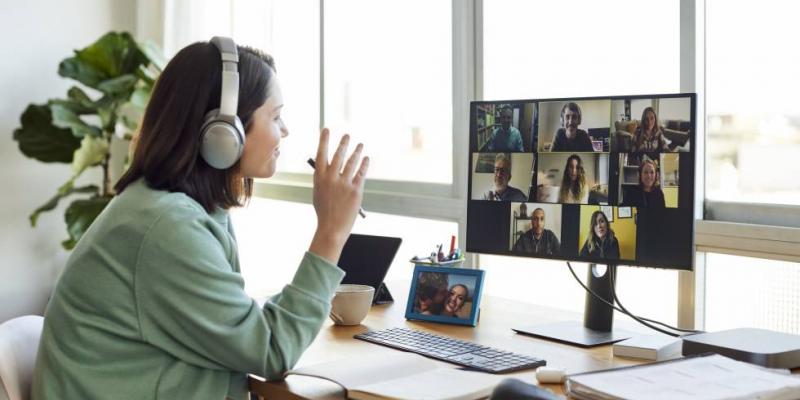 Persona realizando el teletrabajo