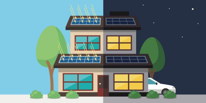 La presencia de paneles solares ha aumentado en los últimos años asociado al auge del autoconsumo fotovoltaico. Infografía de una casa con autoconsumo fotovoltaico / Iberdrola
