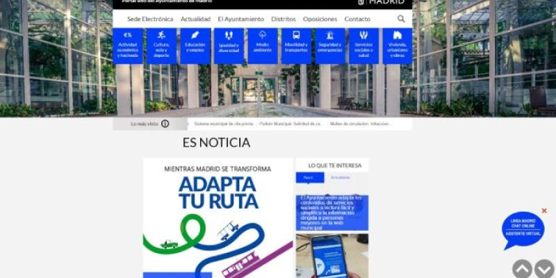 Lectura fácil - Foto: Ayuntamiento de Madrid Imagen de la web municipal