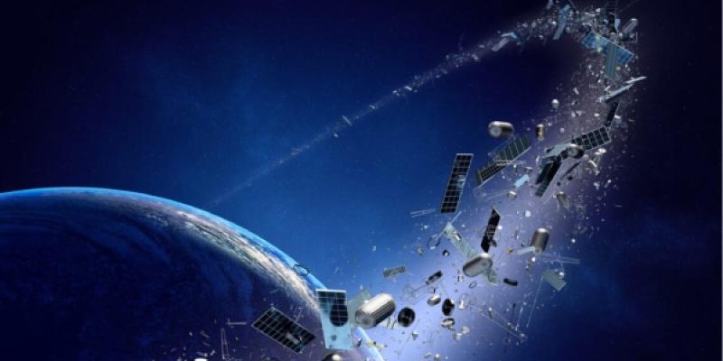 El problema de la basura espacial Ejemplo de basura espacial rodeando la Tierra