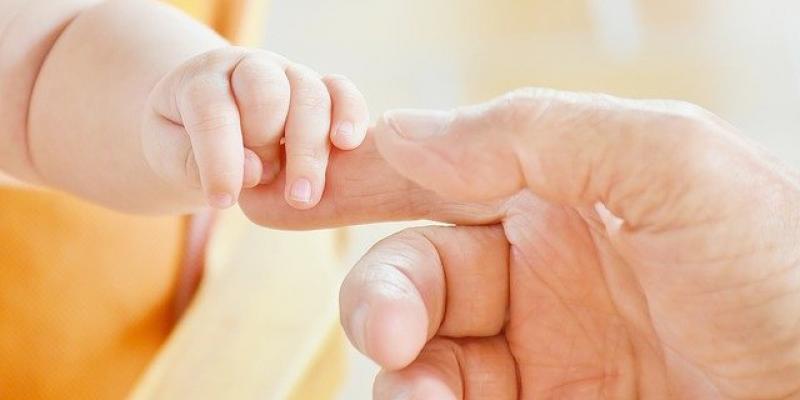 Mano de un bebé con mano de un adulto / Pixabay
