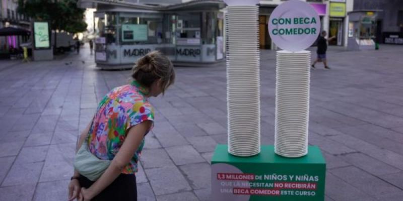 Beca comedor Gráfico sobre la desigualdad con la beca comedor