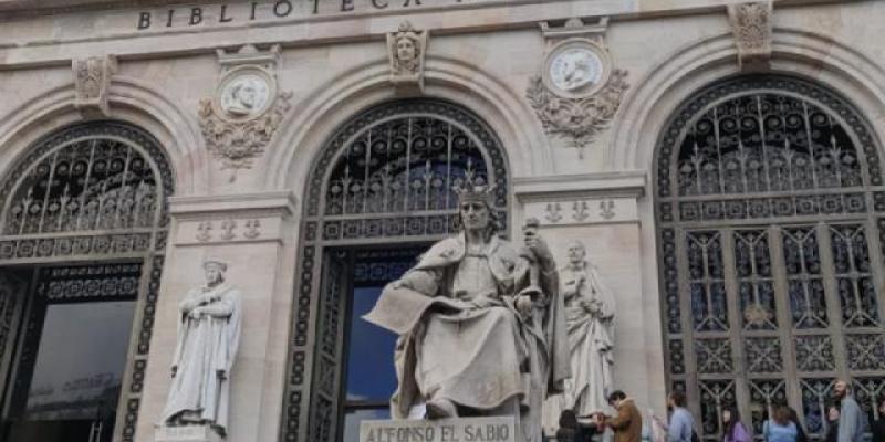 La fachada de la Biblioteca Nacional de España - S. Arispe La Biblioteca Nacional abre sus puertas