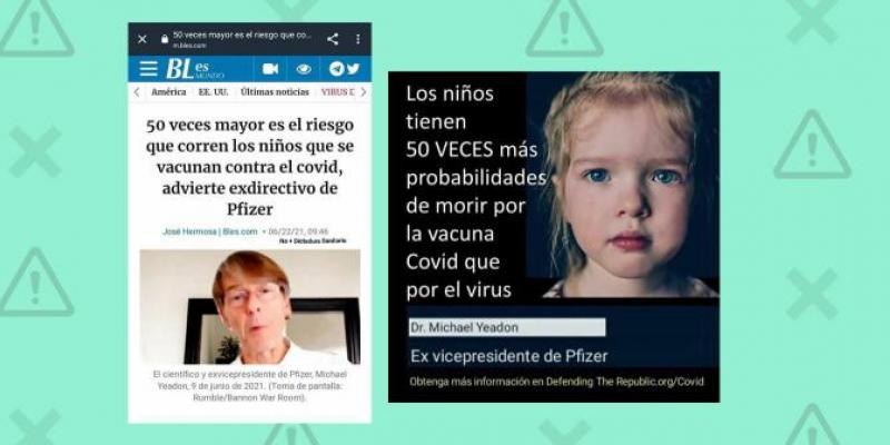 Imagen: Maldita.es Bulo sobre las vacunas Covid en niños