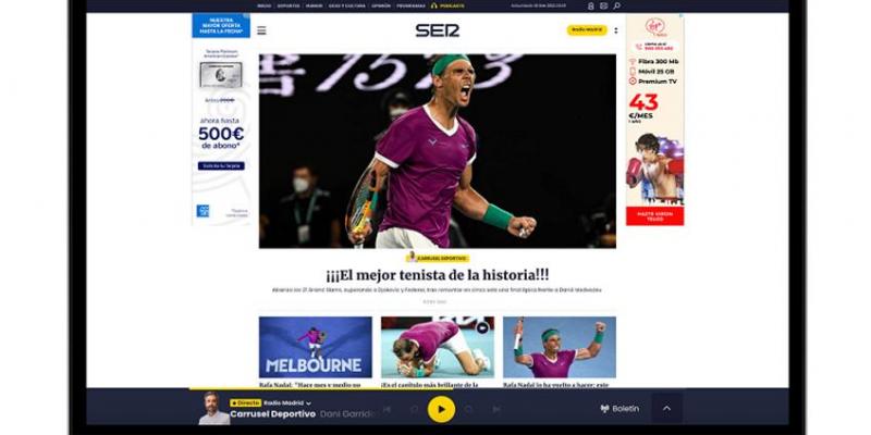 Imagen de la web de Cadena SER/Prisa La Cadena SER lanza “audio first” en su nueva web