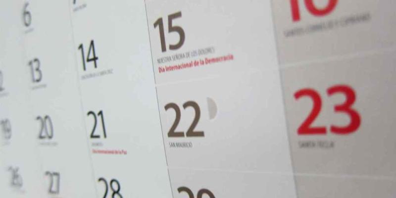Imagen de un calendario/El Español Así es el calendario laboral del 2023
