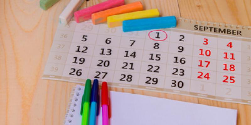 Imagen de un calendario/envatoelements Los calendarios escolares son distintos en España y Europa