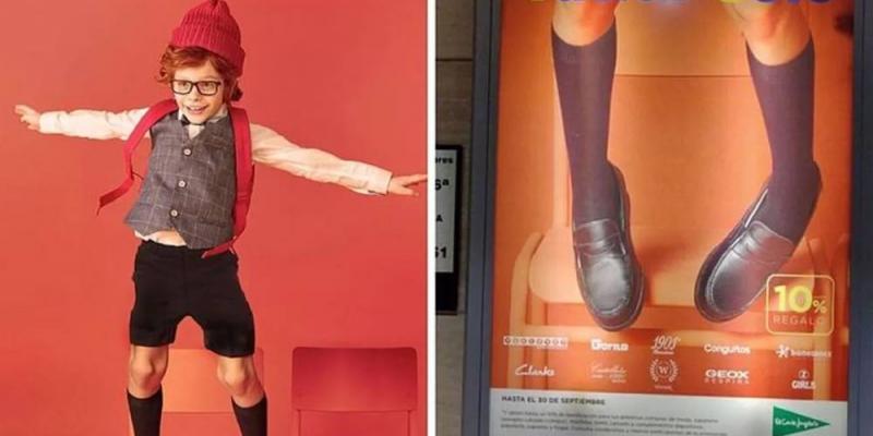 Polémica imagen de El Corte Inglés para la vuelta al cole Campaña 'Vuelta al cole' ECI
