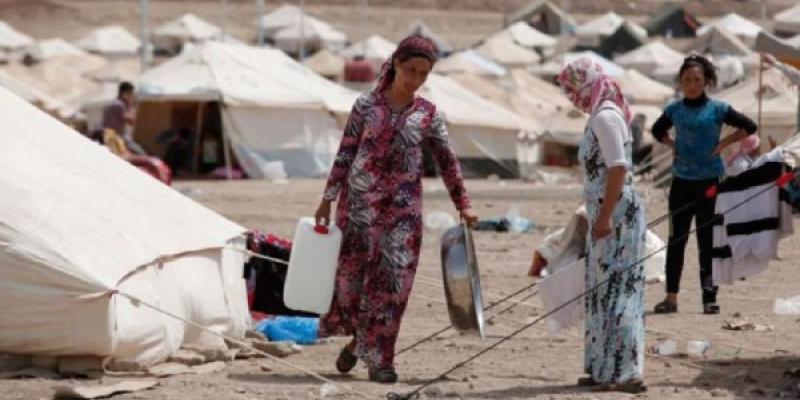 Mujeres en lo campos de refugiados sirios denominados campos de viudas