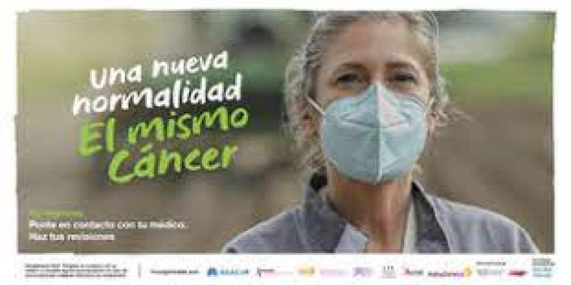 Cartel de la campaña "Una nueva normalidad, un mismo cáncer"