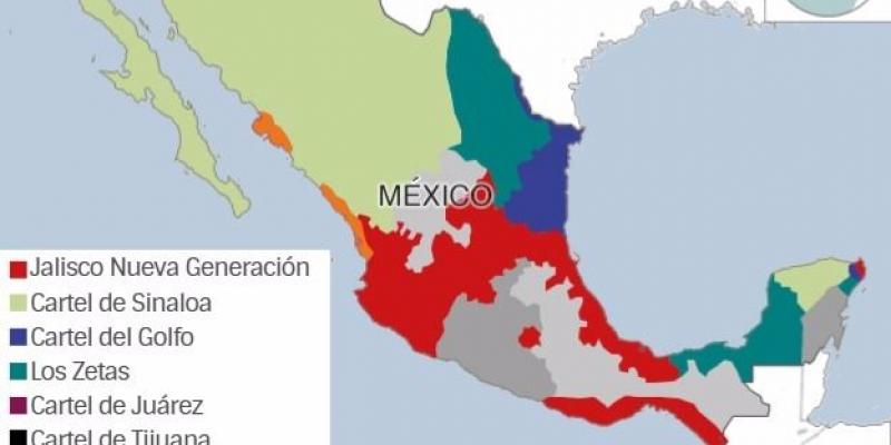 Estas son las zonas de actuación y de reparto de los carteles de la droga en México carteles mexicanos de la droga