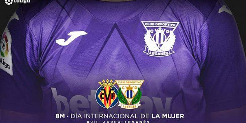 cd leganés cartel / twitter El CD Leganés vestirá de morado durante el 8M