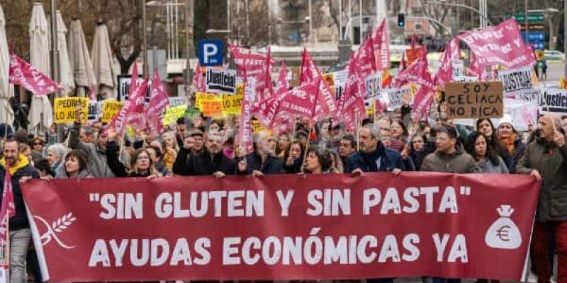 Imagen de una manifestación de la Asociación de Celíacos de Cataluña/Europa Press La Asociación de Celíacos de Cataluña reclama medidas urgentes