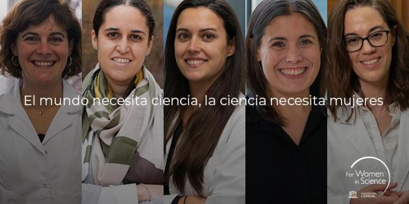 Las cinco investigadoras españolas premiadas.