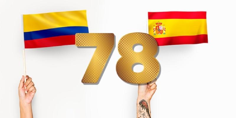 Banderas Colombia y España