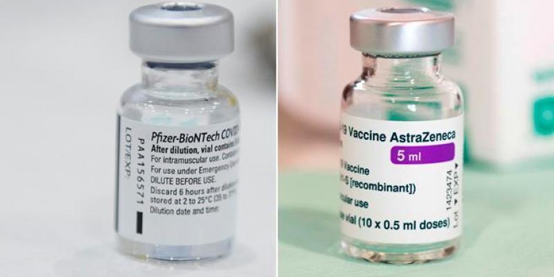 Dosis de Pfizer y Astrzeneca Combinar vacunas