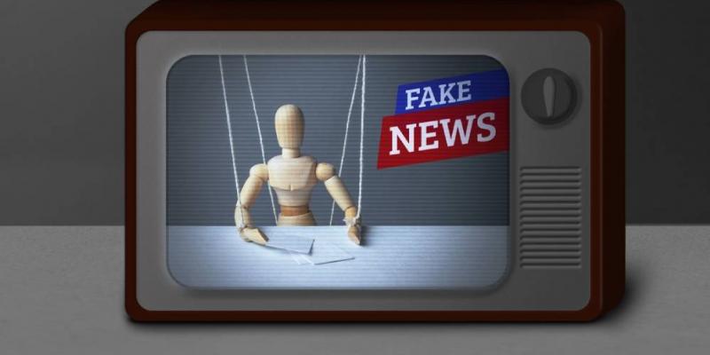 Imagen de Pantallas Amigas Televisión con marioneta y titular 'Fake News'