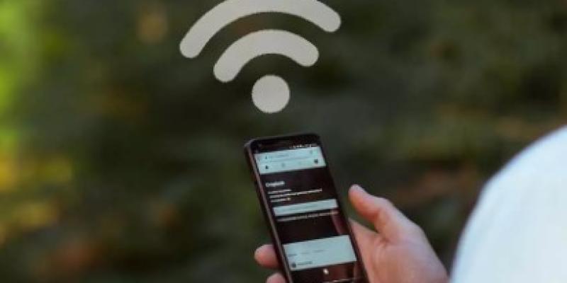 Señal wifi en un teléfono móvil