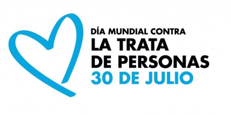 Corazón azul contra la trata de personas Sensibilizar sobre la trata de personas con el color azul desde Naciones Unidas