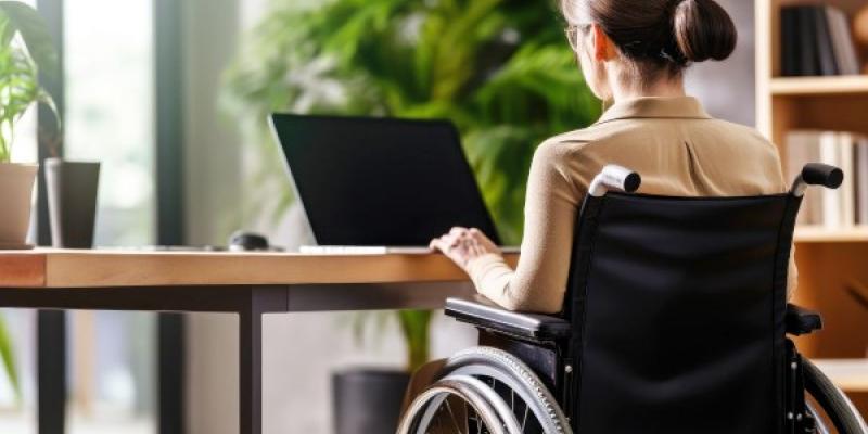 Nueva normativa sobre cotización para personas con discapacidad / Servimedia Persona con discapacidad en su trabajo