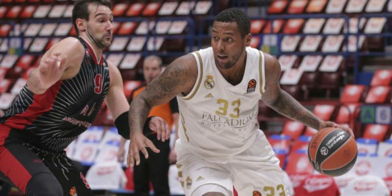 COVID-19 Thompkins, del Real Madrid de Baloncesto, afectado por el COVID-19