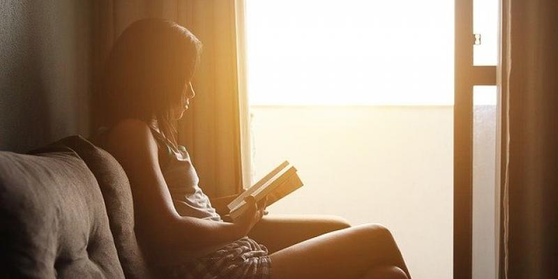 Imagen de Pixabay sobre dificultades de aprendizaje Chica leyendo un libro junto a la ventana
