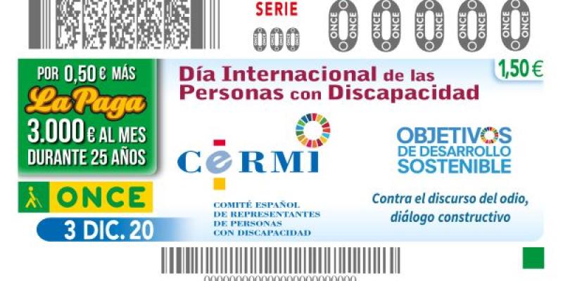 Cupón conmemorativo del Día Internacional de las Personas con Discapacidad 