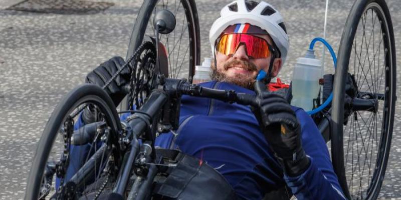 Deporte inclusivo | Foto de ICAL Daniel Rodríguez, al iniciar ‘El Destierro del Cid’