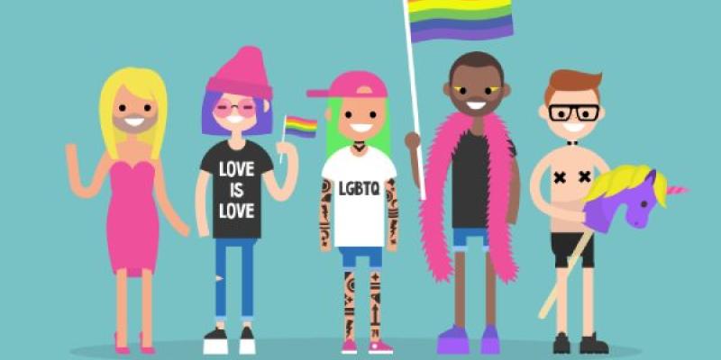 Derechos de las personas trans / Moodi Dibujo con personas transgénero
