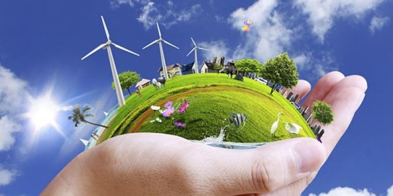 Imagen del Planeta Tierra sostenible/Conciencia Eco Día Mundial de la Energía