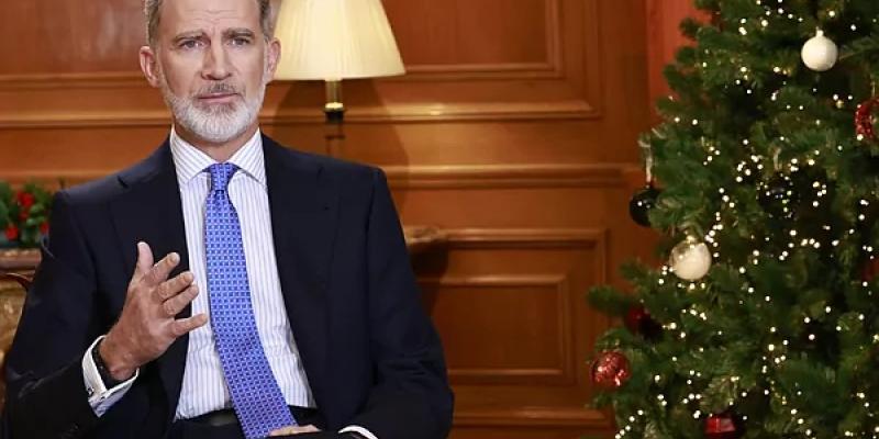 El Rey Felipe VI, durante su discurso de Navidad.
