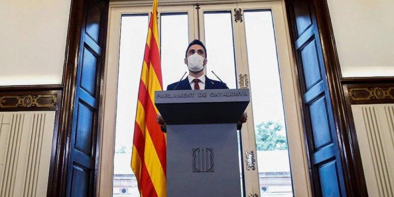 Torrent prevé elecciones en Cataluña el 14 de febrero El presidente del Parlamento catalán, Roger Torrent. - EFE / QUIQUE GARCIA